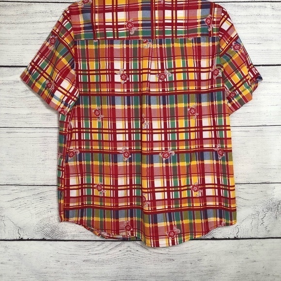Adrian Delafield Vintage Plaid Top Sz Med - Picture 5 of 6